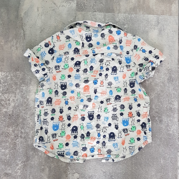 Monster Button Down Toddler Shirt - Picture 2 of 4